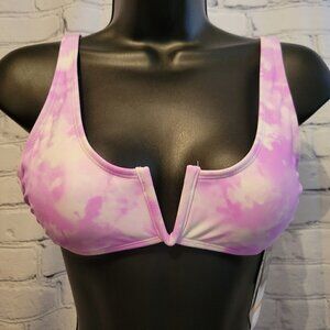 California Waves Juniors' V-Wire Bralette Bikini TOP ONLY